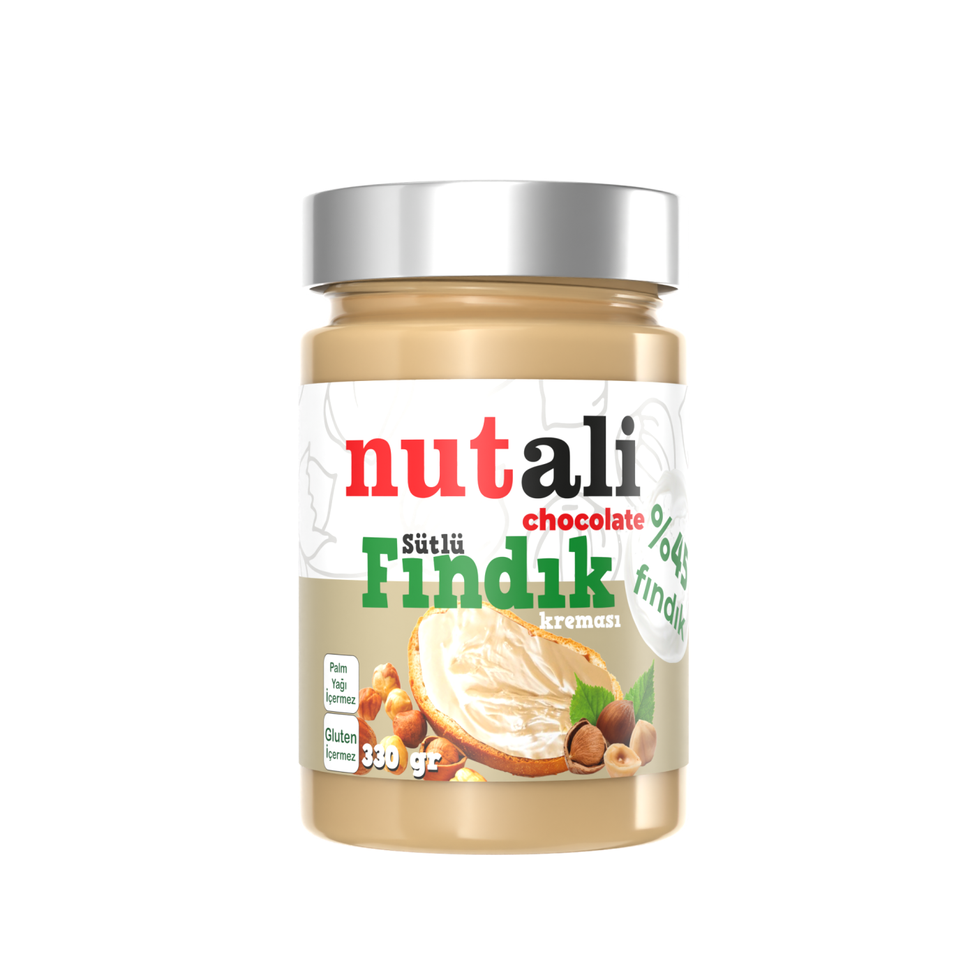 sütlü fındık kreması %45 fındık